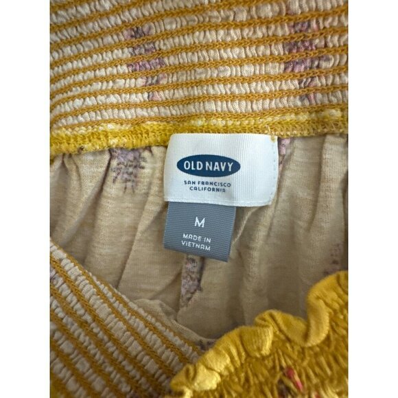 Old Navy Boho Floral Long Sleeve Off-Shoulder Top Size M - Picture 4 of 4